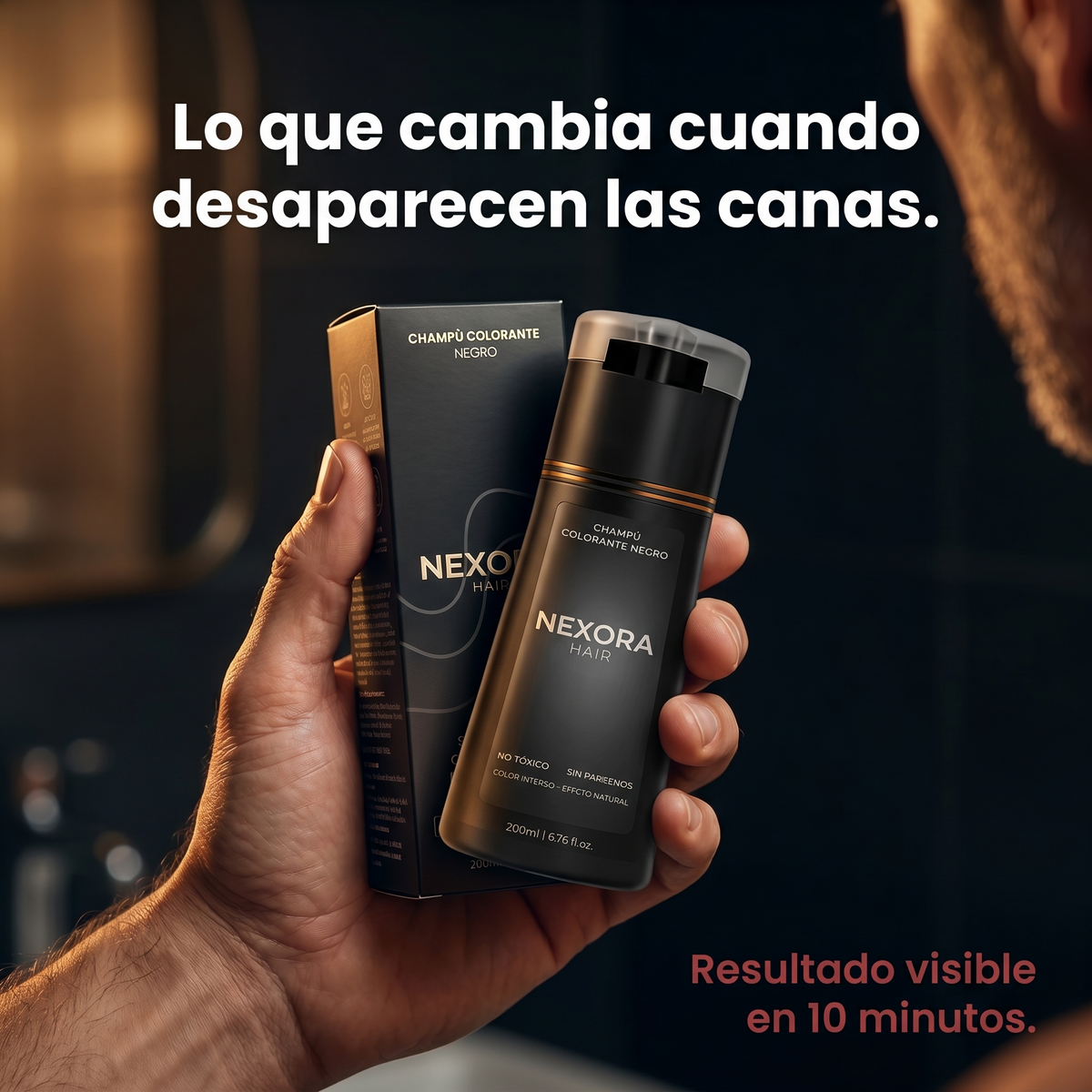 Champú Coloración Instantánea para Hombre