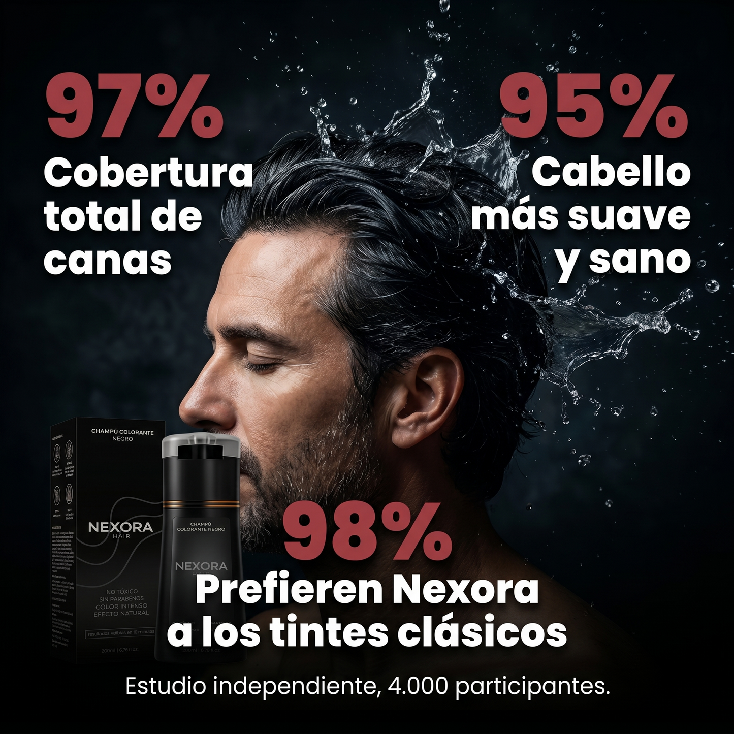 Champú Coloración Instantánea para Hombre