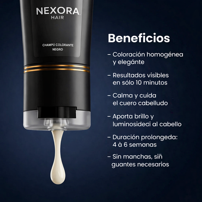 Champú colorante instantáneo